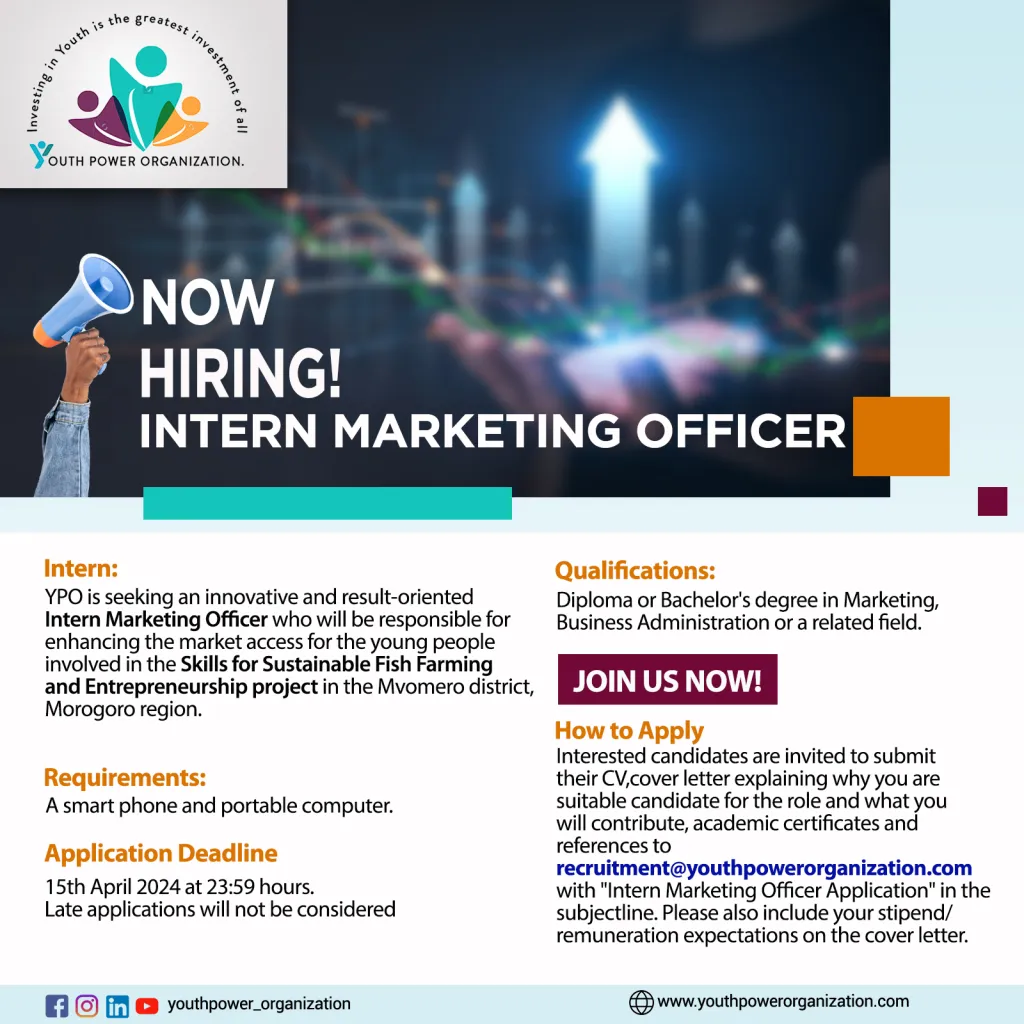 Call for “Intern Marketing Officer” application